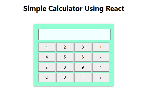 Simple Calculator Using React