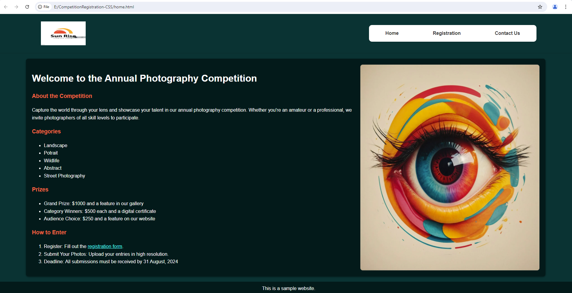 Photography Competition Website